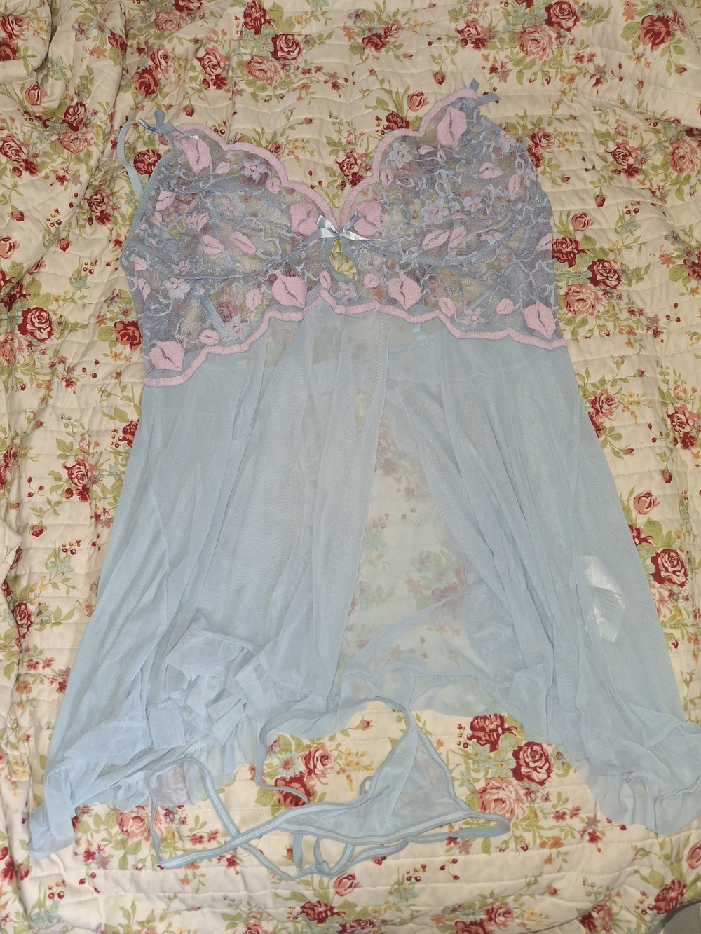 Pink And Blue Lingerie